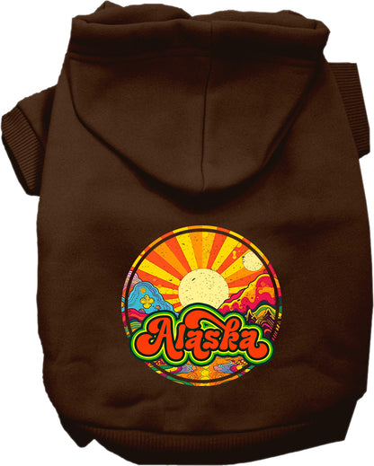 Pet Dog & Cat Screen Printed Hoodie for Small to Medium Pets (Sizes XS-XL), "Alaska Mellow Mountain"