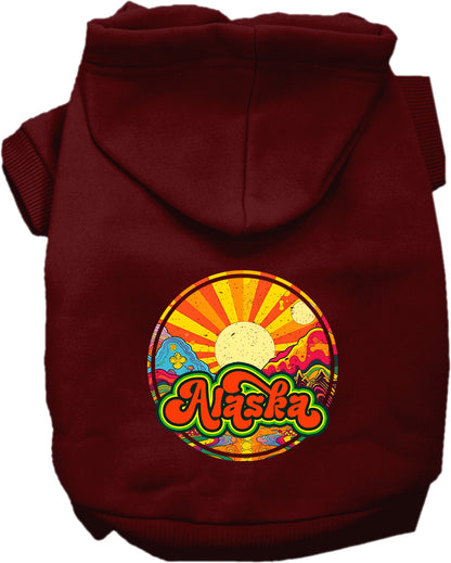 Pet Dog & Cat Screen Printed Hoodie for Small to Medium Pets (Sizes XS-XL), "Alaska Mellow Mountain"