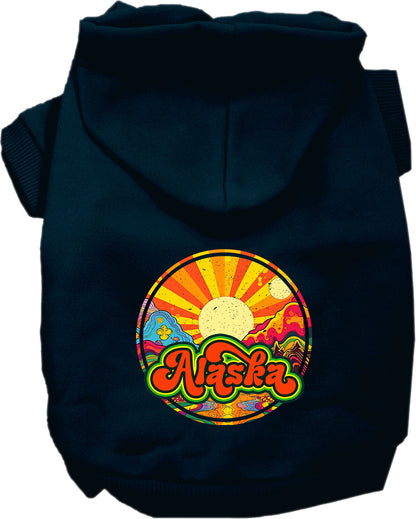 Pet Dog & Cat Screen Printed Hoodie for Small to Medium Pets (Sizes XS-XL), "Alaska Mellow Mountain"