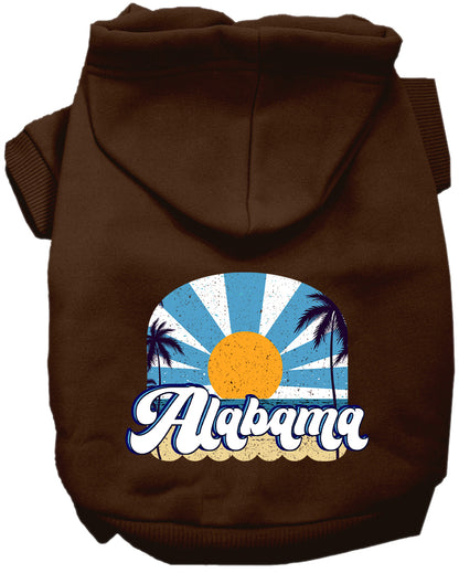 Pet Dog & Cat Screen Printed Hoodie for Medium to Large Pets (Sizes 2XL-6XL), "Alabama Coast"