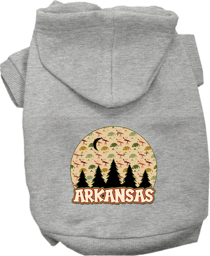 Pet Dog & Cat Screen Printed Hoodie for Small to Medium Pets (Sizes XS-XL), "Arkansas Under The Stars"