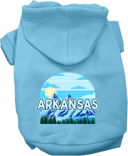 Pet Dog & Cat Screen Printed Hoodie for Medium to Large Pets (Sizes 2XL-6XL), "Arkansas Trailblazer"