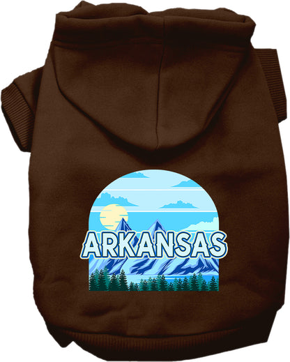 Pet Dog & Cat Screen Printed Hoodie for Medium to Large Pets (Sizes 2XL-6XL), "Arkansas Trailblazer"