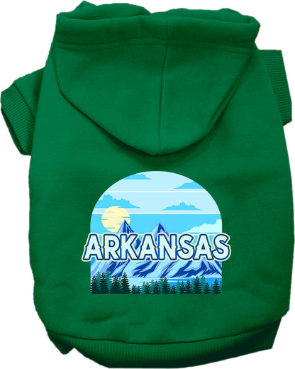 Pet Dog & Cat Screen Printed Hoodie for Medium to Large Pets (Sizes 2XL-6XL), "Arkansas Trailblazer"