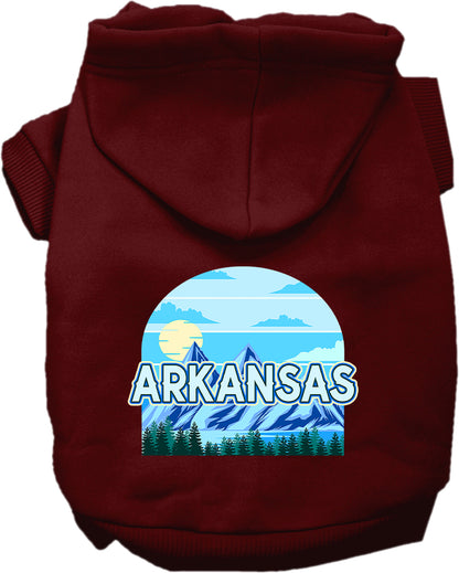 Pet Dog & Cat Screen Printed Hoodie for Medium to Large Pets (Sizes 2XL-6XL), "Arkansas Trailblazer"