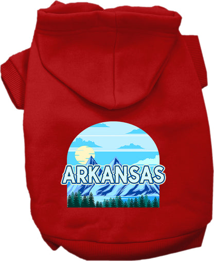 Pet Dog & Cat Screen Printed Hoodie for Medium to Large Pets (Sizes 2XL-6XL), "Arkansas Trailblazer"