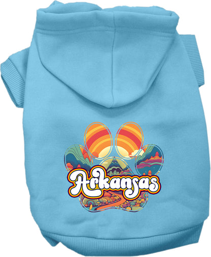 Pet Dog & Cat Screen Printed Hoodie for Medium to Large Pets (Sizes 2XL-6XL), "Arkansas Groovy Summit"