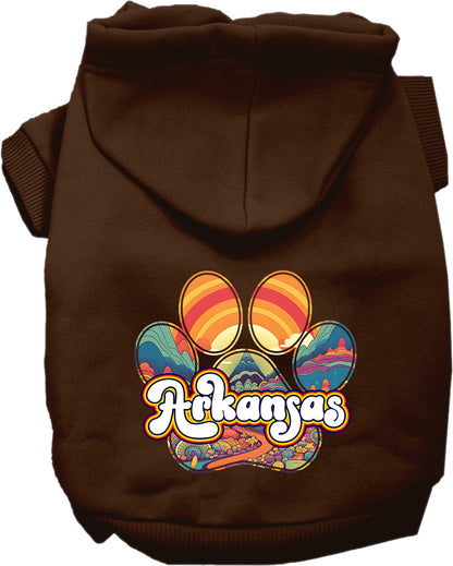 Pet Dog & Cat Screen Printed Hoodie for Medium to Large Pets (Sizes 2XL-6XL), "Arkansas Groovy Summit"