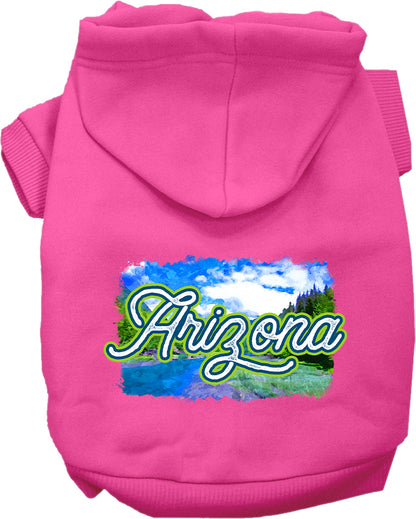 Pet Dog & Cat Screen Printed Hoodie for Medium to Large Pets (Sizes 2XL-6XL), "Arizona Summer"