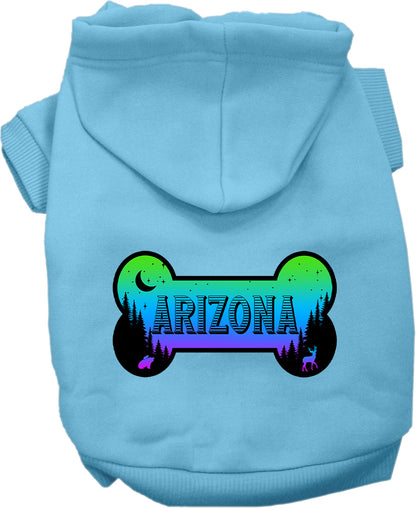 Pet Dog & Cat Screen Printed Hoodie for Medium to Large Pets (Sizes 2XL-6XL), "Arizona Mountain Shades"