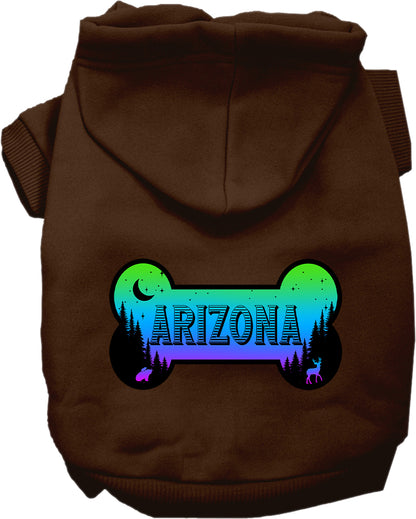 Pet Dog & Cat Screen Printed Hoodie for Small to Medium Pets (Sizes XS-XL), "Arizona Mountain Shades"