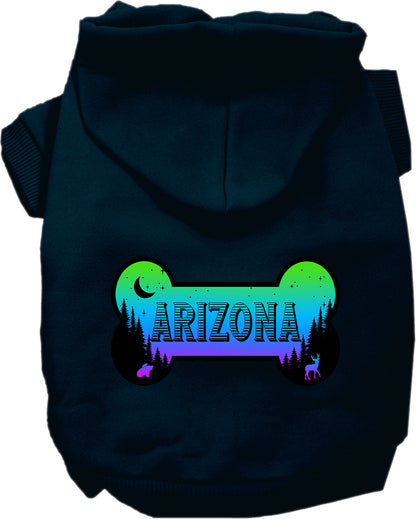 Pet Dog & Cat Screen Printed Hoodie for Medium to Large Pets (Sizes 2XL-6XL), "Arizona Mountain Shades"