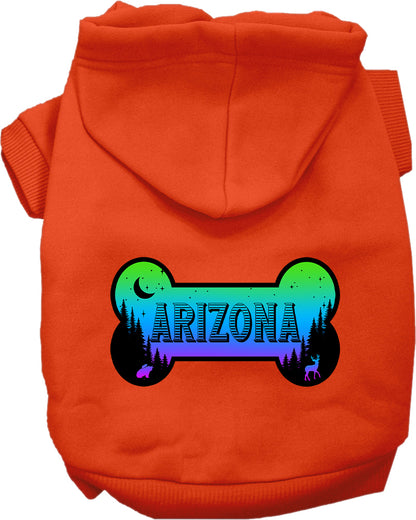 Pet Dog & Cat Screen Printed Hoodie for Medium to Large Pets (Sizes 2XL-6XL), "Arizona Mountain Shades"