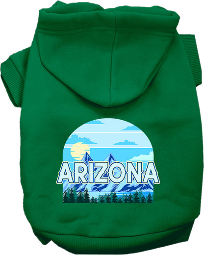 Pet Dog & Cat Screen Printed Hoodie for Small to Medium Pets (Sizes XS-XL), "Arizona Trailblazer"