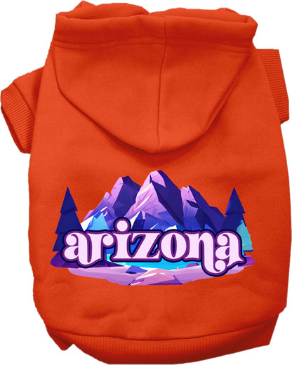 Pet Dog & Cat Screen Printed Hoodie for Medium to Large Pets (Sizes 2XL-6XL), "Arizona Alpine Pawscape"