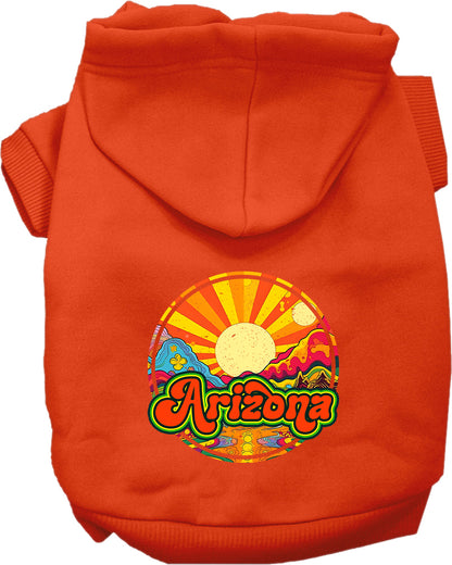 Pet Dog & Cat Screen Printed Hoodie for Medium to Large Pets (Sizes 2XL-6XL), "Arizona Mellow Mountain"