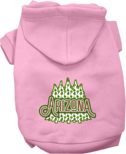 Pet Dog & Cat Screen Printed Hoodie for Medium to Large Pets (Sizes 2XL-6XL), "Arizona Woodland Trees"