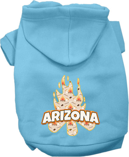 Pet Dog & Cat Screen Printed Hoodie for Medium to Large Pets (Sizes 2XL-6XL), "Arizona Around The Campfire"