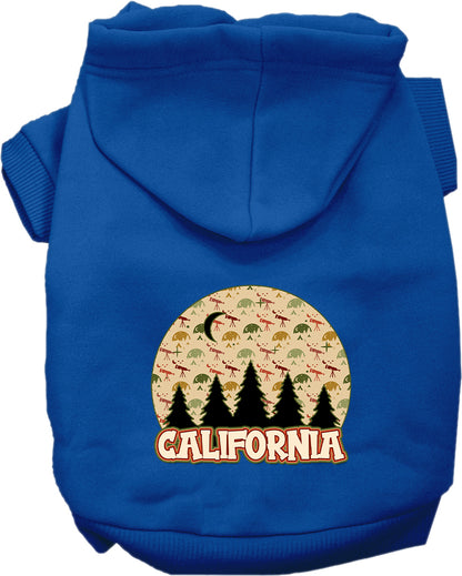 Pet Dog & Cat Screen Printed Hoodie for Small to Medium Pets (Sizes XS-XL), "California Under The Stars"