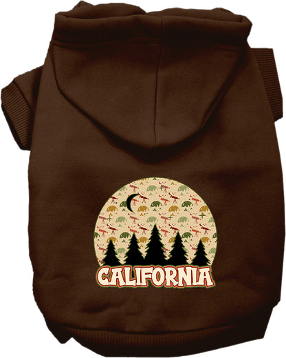 Pet Dog & Cat Screen Printed Hoodie for Medium to Large Pets (Sizes 2XL-6XL), "California Under The Stars"