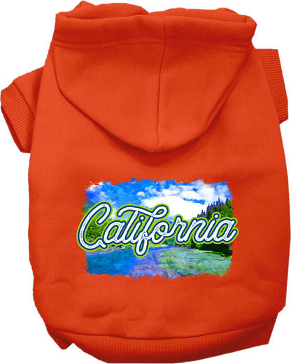 Pet Dog & Cat Screen Printed Hoodie for Medium to Large Pets (Sizes 2XL-6XL), "California Summer"