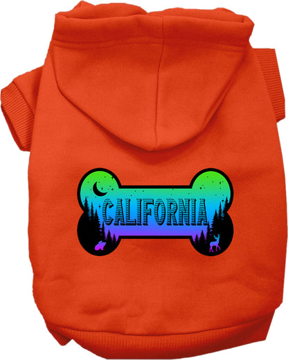 Pet Dog & Cat Screen Printed Hoodie for Medium to Large Pets (Sizes 2XL-6XL), "California Mountain Shades"