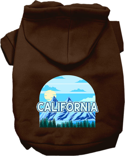 Pet Dog & Cat Screen Printed Hoodie for Small to Medium Pets (Sizes XS-XL), "California Trailblazer"