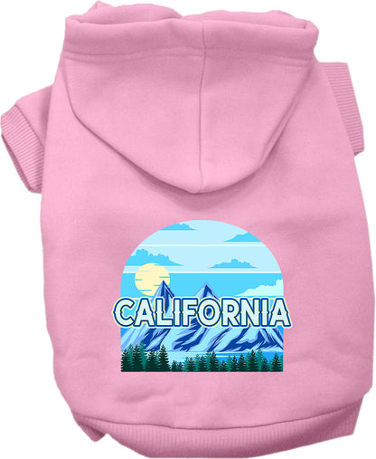 Pet Dog & Cat Screen Printed Hoodie for Small to Medium Pets (Sizes XS-XL), "California Trailblazer"