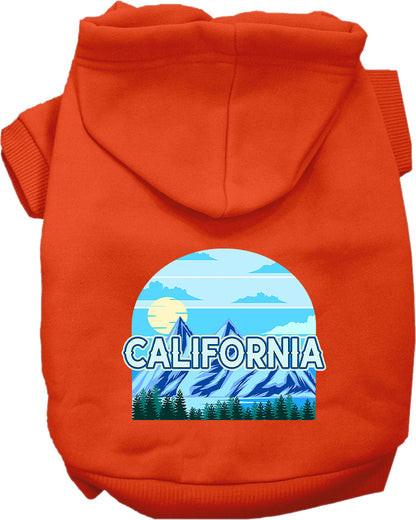 Pet Dog & Cat Screen Printed Hoodie for Medium to Large Pets (Sizes 2XL-6XL), "California Trailblazer"