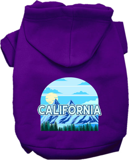 Pet Dog & Cat Screen Printed Hoodie for Medium to Large Pets (Sizes 2XL-6XL), "California Trailblazer"