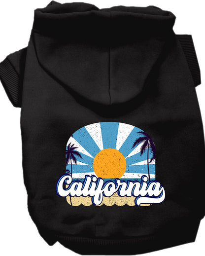 Pet Dog & Cat Screen Printed Hoodie for Small to Medium Pets (Sizes XS-XL), "California Coast"