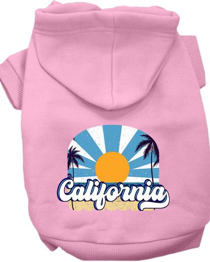 Pet Dog & Cat Screen Printed Hoodie for Small to Medium Pets (Sizes XS-XL), "California Coast"