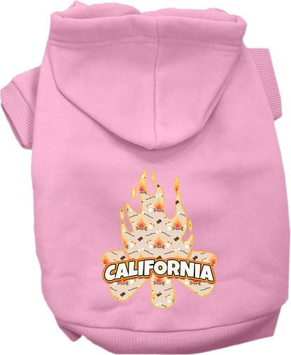 Pet Dog & Cat Screen Printed Hoodie for Medium to Large Pets (Sizes 2XL-6XL), "California Around The Campfire"