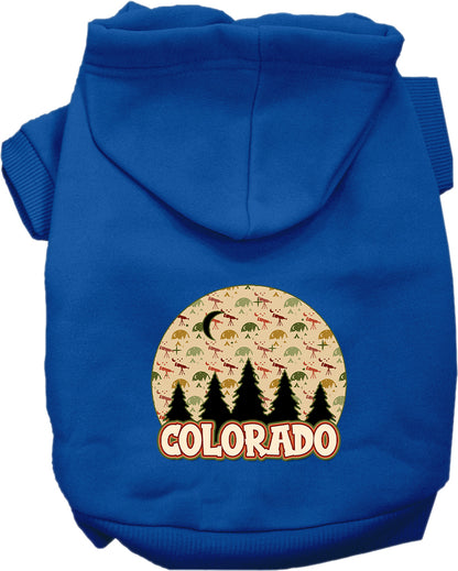 Pet Dog & Cat Screen Printed Hoodie for Medium to Large Pets (Sizes 2XL-6XL), "Colorado Under The Stars"