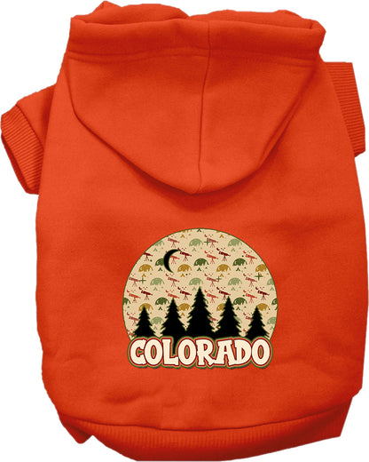 Pet Dog & Cat Screen Printed Hoodie for Small to Medium Pets (Sizes XS-XL), "Colorado Under The Stars"