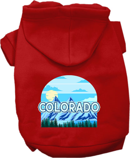 Pet Dog & Cat Screen Printed Hoodie for Medium to Large Pets (Sizes 2XL-6XL), "Colorado Trailblazer"