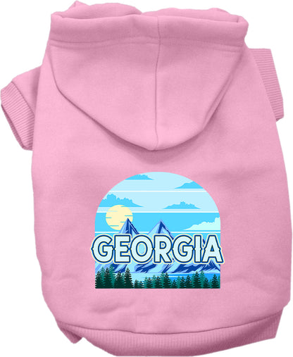 Pet Dog & Cat Screen Printed Hoodie for Small to Medium Pets (Sizes XS-XL), "Georgia Trailblazer"