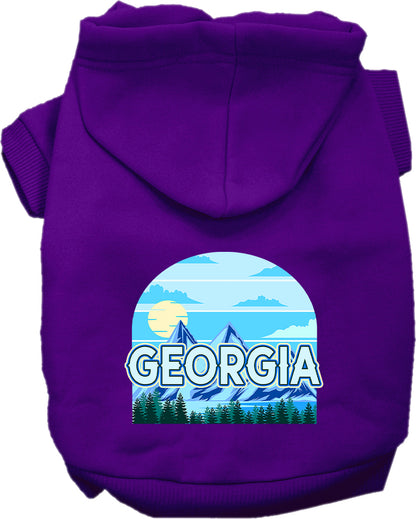 Pet Dog & Cat Screen Printed Hoodie for Small to Medium Pets (Sizes XS-XL), "Georgia Trailblazer"