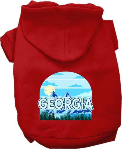 Pet Dog & Cat Screen Printed Hoodie for Small to Medium Pets (Sizes XS-XL), "Georgia Trailblazer"