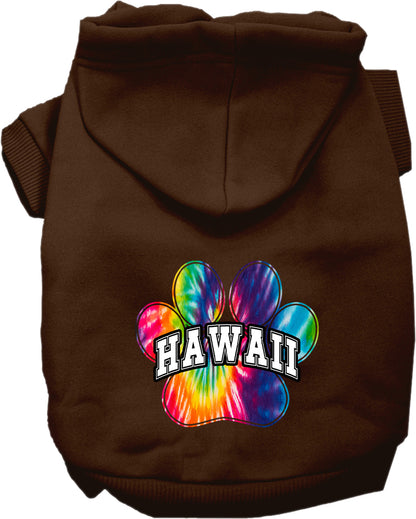 Pet Dog & Cat Screen Printed Hoodie for Medium to Large Pets (Sizes 2XL-6XL), "Hawaii Bright Tie Dye"