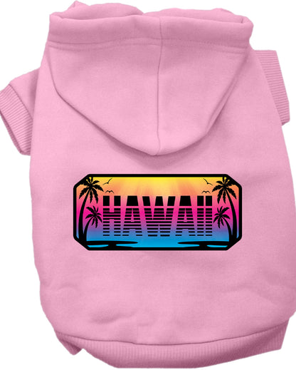 Pet Dog & Cat Screen Printed Hoodie for Medium to Large Pets (Sizes 2XL-6XL), "Hawaii Beach Shades"