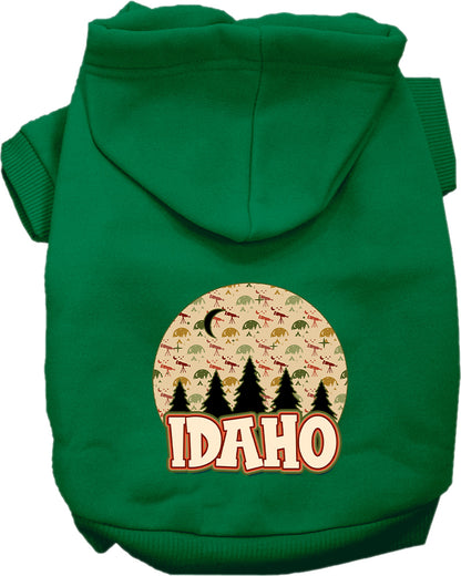 Pet Dog & Cat Screen Printed Hoodie for Medium to Large Pets (Sizes 2XL-6XL), "Idaho Under The Stars"