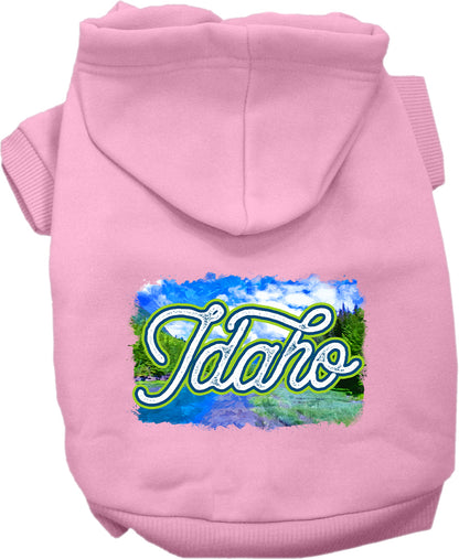 Pet Dog & Cat Screen Printed Hoodie for Small to Medium Pets (Sizes XS-XL), "Idaho Summer"