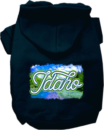 Pet Dog & Cat Screen Printed Hoodie for Small to Medium Pets (Sizes XS-XL), "Idaho Summer"