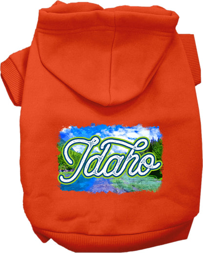 Pet Dog & Cat Screen Printed Hoodie for Small to Medium Pets (Sizes XS-XL), "Idaho Summer"