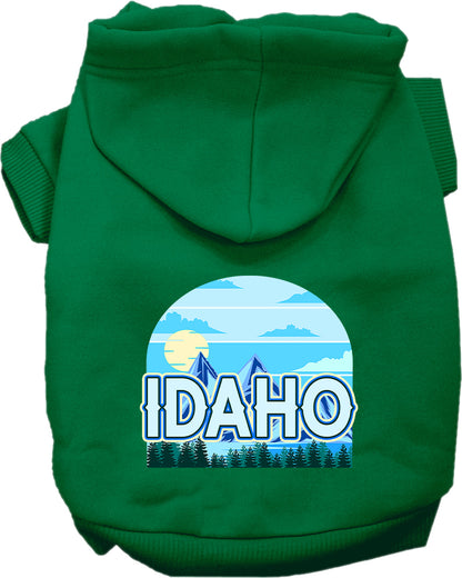 Pet Dog & Cat Screen Printed Hoodie for Medium to Large Pets (Sizes 2XL-6XL), "Idaho Trailblazer"