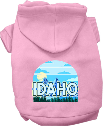 Pet Dog & Cat Screen Printed Hoodie for Small to Medium Pets (Sizes XS-XL), "Idaho Trailblazer"