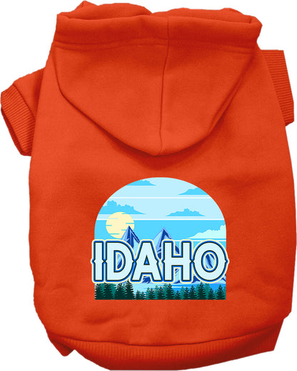 Pet Dog & Cat Screen Printed Hoodie for Small to Medium Pets (Sizes XS-XL), "Idaho Trailblazer"