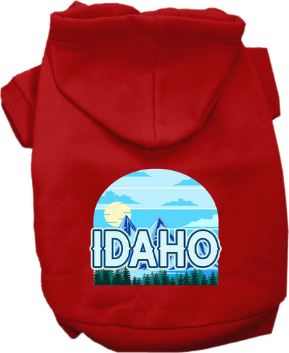 Pet Dog & Cat Screen Printed Hoodie for Small to Medium Pets (Sizes XS-XL), "Idaho Trailblazer"