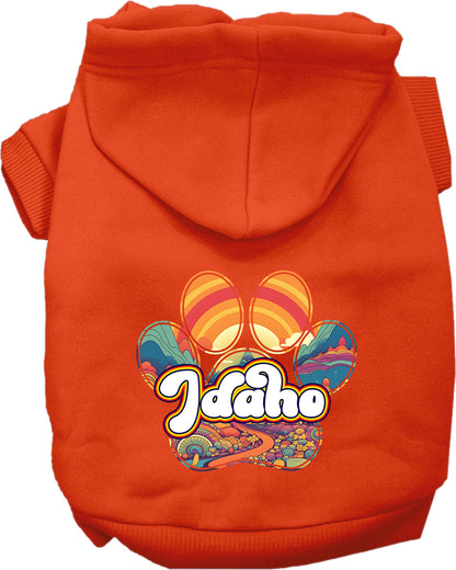 Pet Dog & Cat Screen Printed Hoodie for Small to Medium Pets (Sizes XS-XL), "Idaho Groovy Summit"